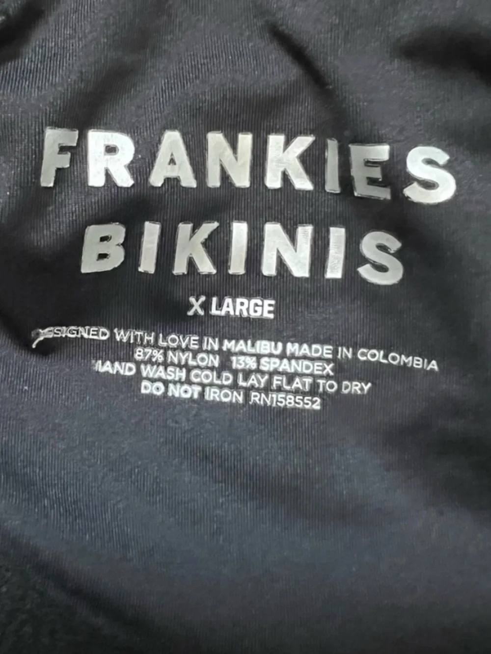 FRANKIE’S BIKINIS Cielo Underwire Bikini Top Black XL